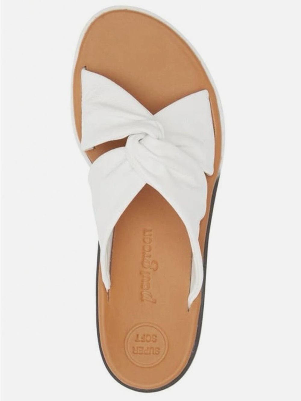 Super soft leather white sandals. US 7.5 New.